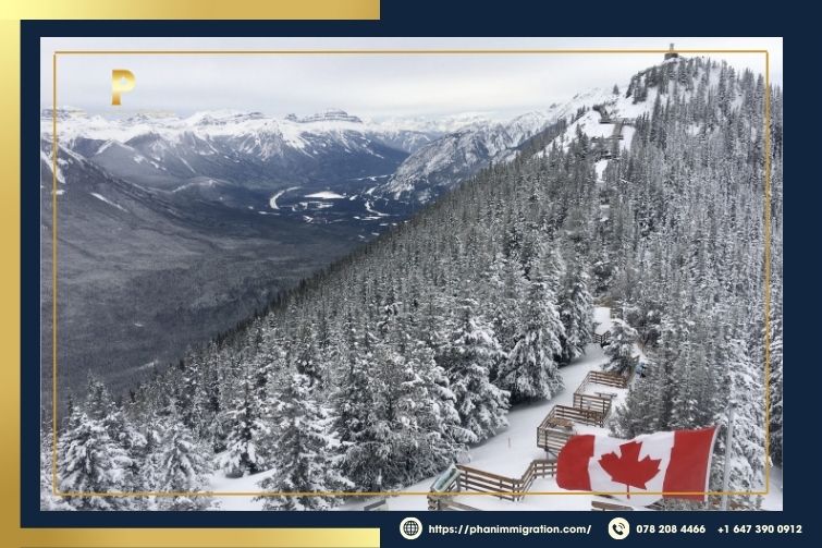 Cảnh quan ngập tuyết trắng của Canada vào mùa đông