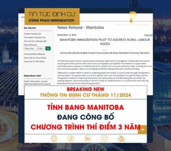 Tỉnh bang Manitoba đang công bố chương trình thí điểm 3 năm