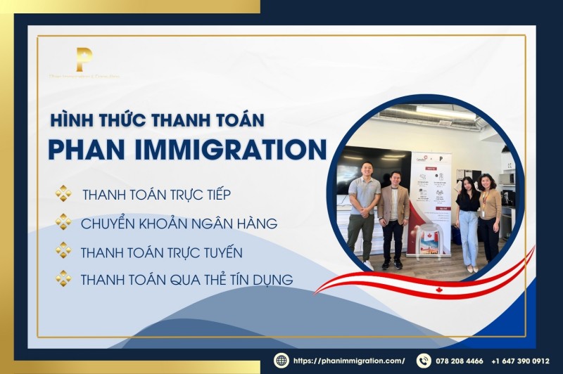 Phan Immigration áp dụng phương pháp thanh toán đa dạng