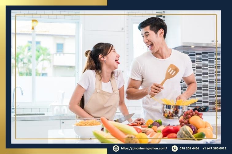 Mô tả rõ ràng các hoạt động hàng ngày của vợ chồng