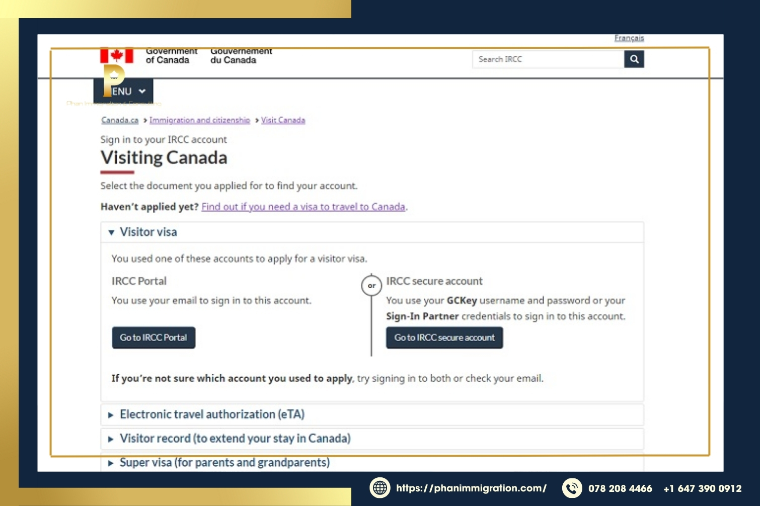 Submit the work permit application through the IRCC online portal