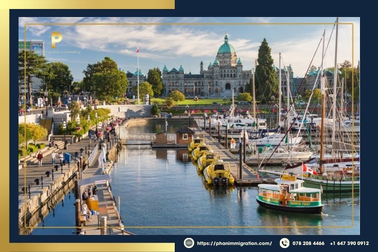 The marina at Victoria – British Columbia's capital city