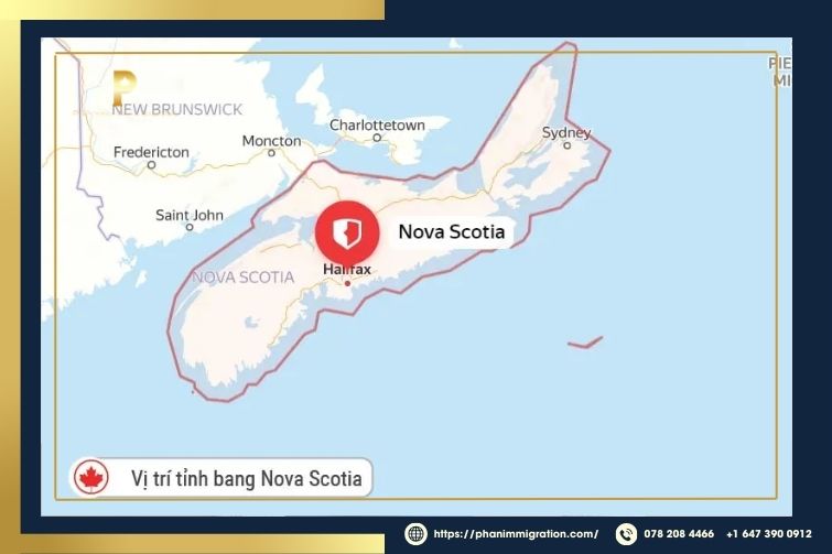 Nova Scotia có vị trí thuận lợi trong việc giao lưu kinh tế các vùng