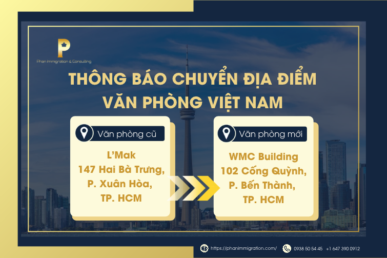 Thông báo thay đổi địa điểm văn phòng làm việc ở Việt Nam